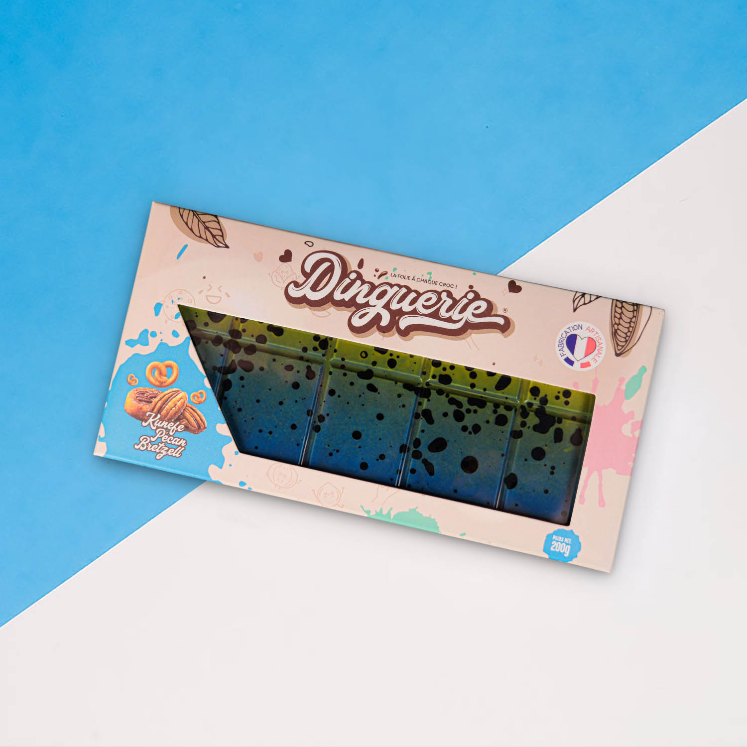 Tablette de Chocolat Kunéfe / Pécan / Brétzel Tablette de Chocolat Kunéfe / Pécan / Brétzel