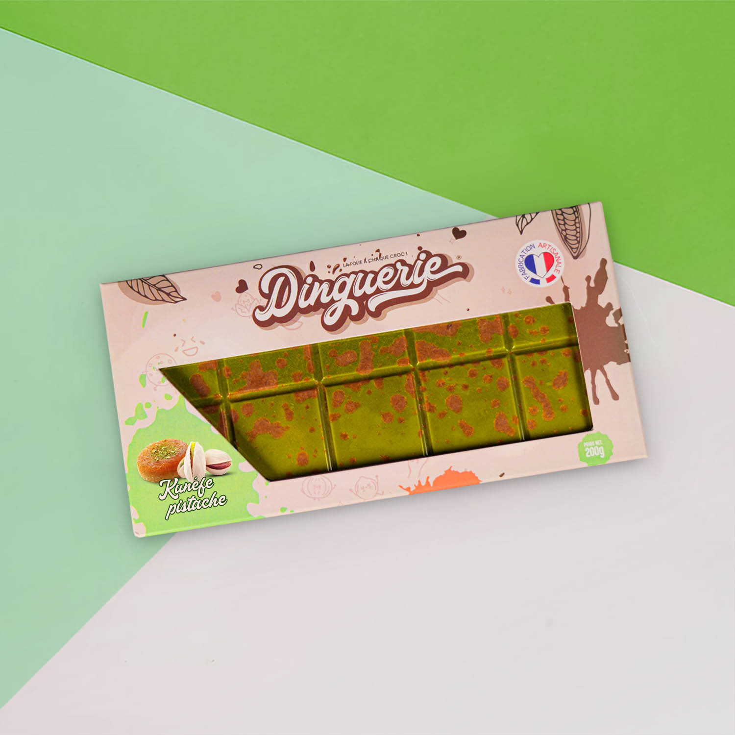 Tablette de Chocolat Kunéfe / Pistache Tablette de Chocolat Kunéfe / Pistache