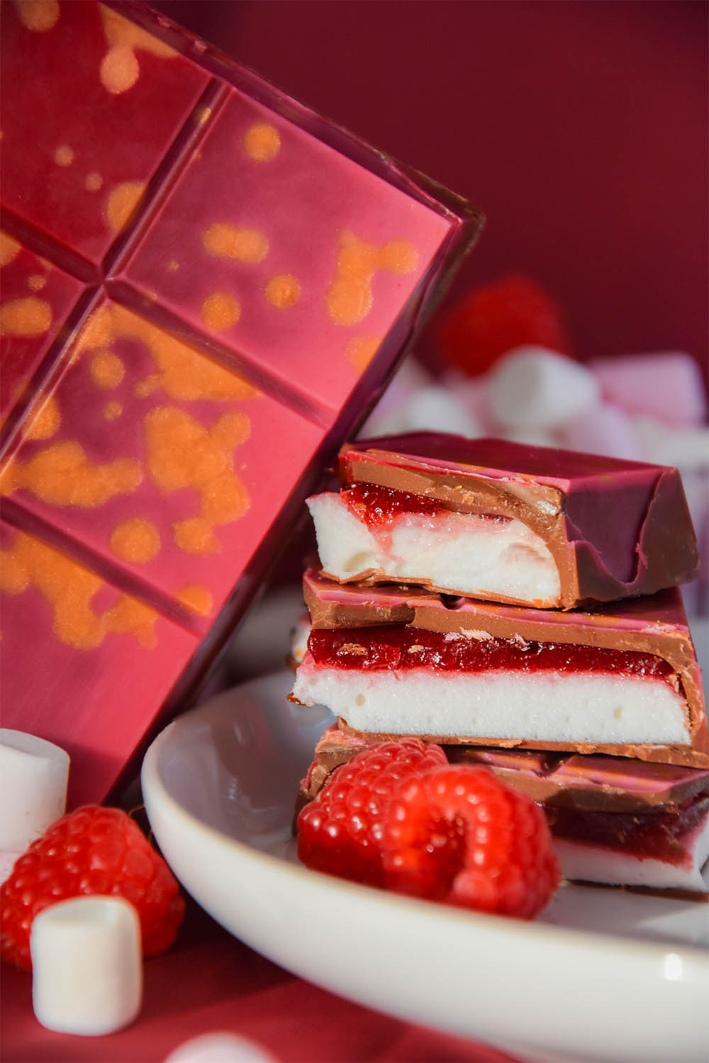 Tablette de Chocolat Framboise / Guimauve Tablette de Chocolat Framboise / Guimauve – Image 2