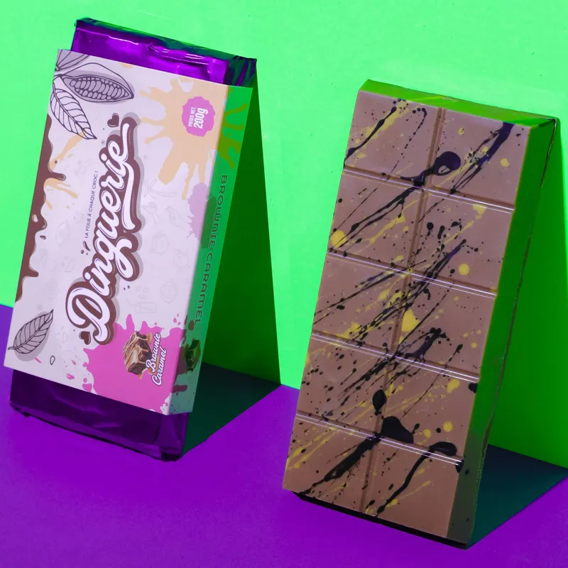 Boîte à Chocolat Métallique DLP - Format Tablette (23,5x7,5x12,5cm) - Rangement élégant Ou Idée Cadeau